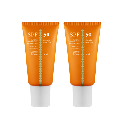 2 x Zaštitna hidratantna krema za lice SPF 50