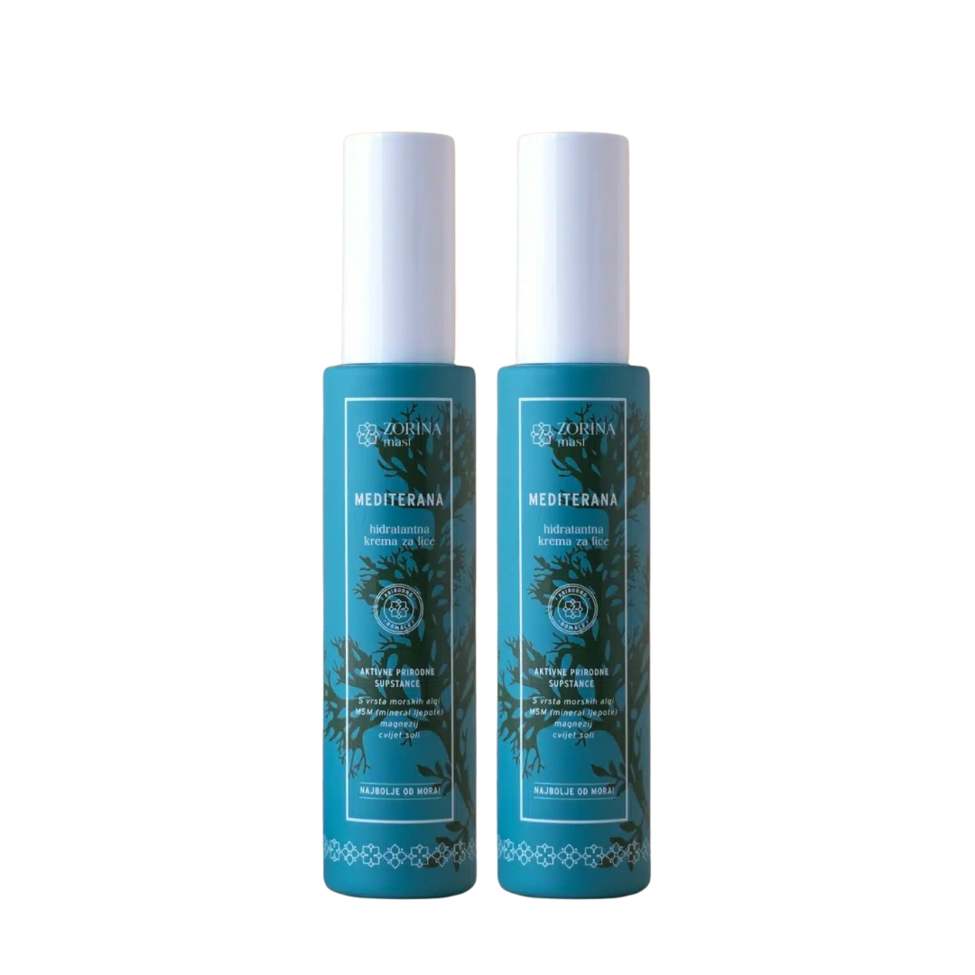 2x Mediterana hidratantna krema za lice