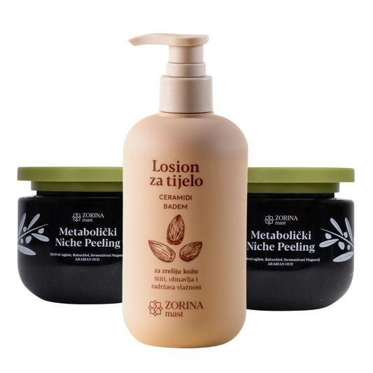 2x Metabolički Niche Peeling + Losion za tijelo Ceramidi Badem