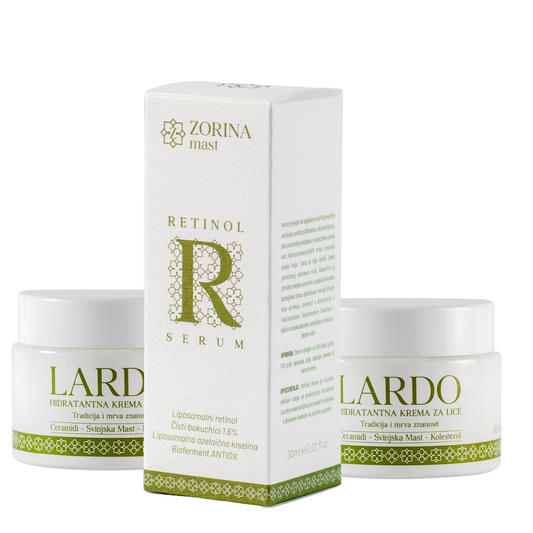 2x Lardo hidratantna krema za lice + Retinol serum